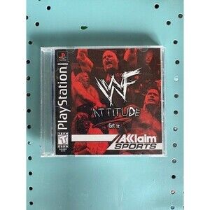 PS1 WWF Attitude Get It PS1 1999 Sony PlayStation Wrestling Game | Very Good